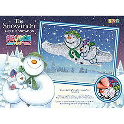 Sequin Art Snowman and Dog Sparkling Craft Picture Kit