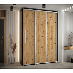 Abiks Meble Armoire Davos 12 À Portes Coulissantes 235,2/180/60 3 Portes