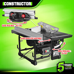 Avis Scie circulaire sur table 800W - Lame 200mm 24 dents - Constructor