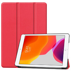 Etui en PU avec support tri-pliure rouge pour Apple iPad 10.2 (2019)