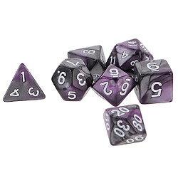 21pcs / Set Double-couleur Jeux de Dés Polyédrique en Acrylique pour Donjons et Dragons / MTG/ RPG/ Jeu de Rôle