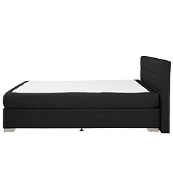 Acheter Beliani Lit boxspring en tissu noir 160x200 cm ADMIRAL