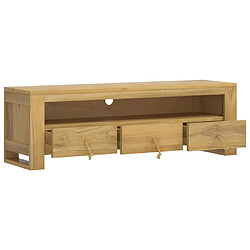 Avis vidaXL Meuble TV 110x30x35 cm Bois de teck solide