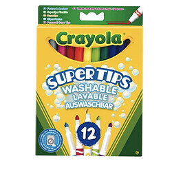 Crayola 12 Feutres à dessiner lavables couleurs vives