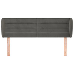 Avis Maison Chic Tête de lit scandinave avec oreilles,meuble de chambre Gris foncé 147x23x78/88 cm Velours -MN47254