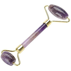 Chrono Jade Naturel Rouleau de Massage Amethyst Massage Facial Anti-Rides Anti vieillissement pour Les Yeux Visage,violet