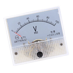 85c1 dm rectangle ampèremètre ampèremètre testeur analogique panneau voltmètre 0-100 v pas cher