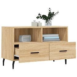 Acheter Maison Chic Meuble TV scandinave - Banc TV pour salon Chêne sonoma 80x36x50 cm Bois d'ingénierie -MN15908