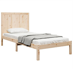 Avis Maison Chic Lit Moderne Chambre - Cadre/structure de lit pour adulte Bois de pin massif 100x200 cm -MN97079