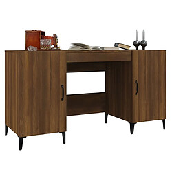 Acheter Maison Chic Bureau,Table de travail,bureau de travail pour chambre Chêne marron 140x50x75 cm Bois d'ingénierie -GKD88626