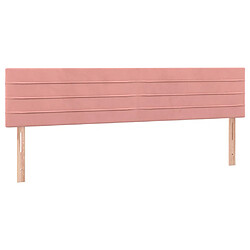 vidaXL Têtes de lit 2 pcs Rose 80x5x78/88 cm Velours