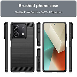 Htdmobiles Coque pour Xiaomi Redmi Note 13 5G - housse etui silicone gel carbone + film ecran - NOIR