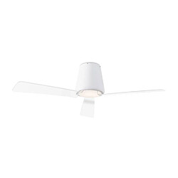 Avis Leds C4 Plafonnier-ventilateur Garbi, en acier, verre et acrylique, blanc