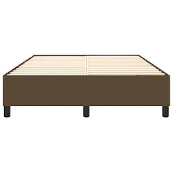 Acheter vidaXL Cadre de lit sans matelas marron foncé 140x190 cm tissu