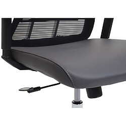 Decoshop26 Chaise de bureau ergonomique pivotante avec accoudoirs en tissu mesh gris 04_0001885