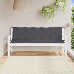 Maison Chic Coussins Confort,Coussins de banc de jardin 2 pcs anthracite tissu Oxford -GKD13222