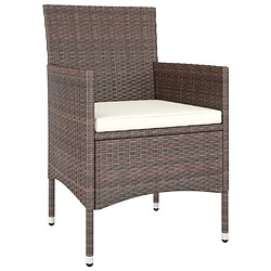 Avis Maison Chic Jeu de 4 chaise,fauteil et tabouret de jardin 4 pcs 4 pcs Résine tressée Marron -GKD69418