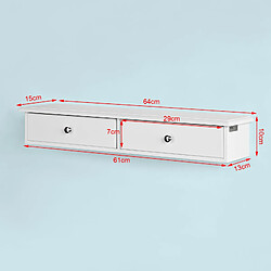 Acheter SoBuy FRG43-W Meuble d’entrée de rangement, Étagère murale 2 tiroirs