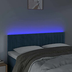 Avis Maison Chic Tête de lit moderne à LED lumineuse pour chambre - Décoration de lit Bleu foncé 144x5x78/88 cm Velours -MN30338