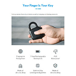 Anytek L3 Safe USB Charging Smart Bluetooth étanche USB Charge Anti-vol d'empreintes digitales Cadenas(ATK-L3) pas cher