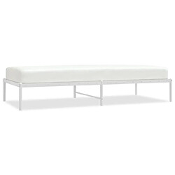 Maison Chic Lit adulte - Lit simple Cadre de lit,Structure du lit Contemporain métal blanc 90x200 cm -MN89340