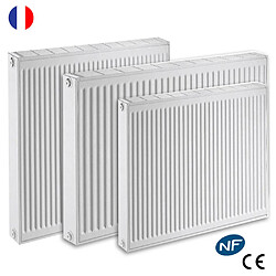 Radiateur eau chaude réversible Acier Blanc Type 21 Chauffage central DE DIETRICH