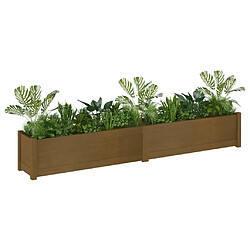 vidaXL Jardinières 2 pcs Marron miel 200x31x31 cm Bois de pin massif