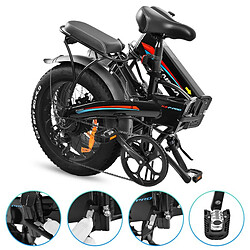 KAISDA K2P PRO Folding Electric Moped Bike 20*4.0 Inch Fat Tire Bafang 750W Motor 48V 15Ah Battery - Red Blue pas cher