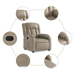 Maison Chic Fauteuil Relax pour salon, Fauteuil inclinable Cappuccino Similicuir -GKD38372 pas cher