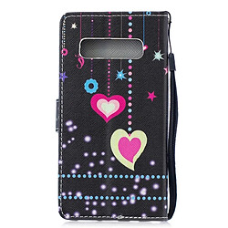 Wewoo étuis en cuir Coque Housse Étui à rabat horizontal à motif coloré pour Galaxy S10 +, avec porte-cartes et emplacements pour cartes porte-monnaie