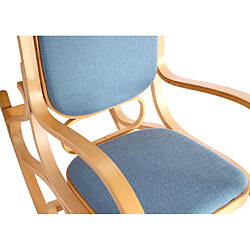 Acheter Mendler Fauteuil à bascule M41, fauteuil TV, bois massif ~ aspect chêne, bleu