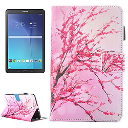 Wewoo Housse Étui pour Samsung Galaxy Tab E 9.6 / T560 Peach Blossom Motif en cuir flip horizontal avec support et Slots de cartes Pen Slot