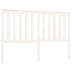 vidaXL Tête de lit Blanc 156x6x101 cm Bois massif de pin