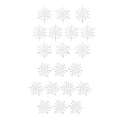 10pcs 10.5cm flocon de neige en plastique blanc pour les ornements de noël