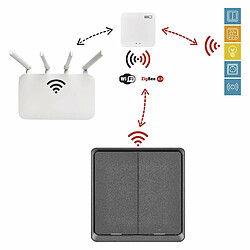 Acheter EMOS GoSmart Interrupteur de scène avec Affichage LED, Interrupteur sans Fil Zigbee pour contrôle de scène, Double Bouton de Changement de scène, contrôleur de scène sans Fil à Piles, Couleur