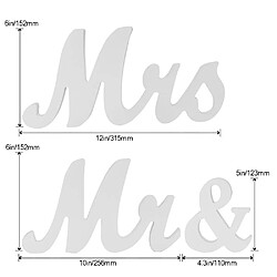 Avis Wewoo Décorations de Fête Décoration de mariage en bois de signe de monsieur et madame JM00801