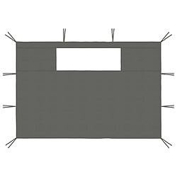 vidaXL Parois latérales de belvédère avec fenêtres 2 pcs Anthracite