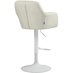 Acheter Non Tabouret de bar Natoma simili cuir blanc