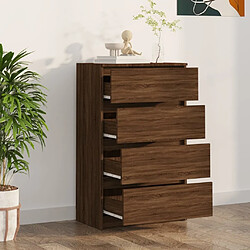 Avis Maison Chic Commode Buffet - Meuble de rangement Chêne marron 60x35x98,5 cm Bois d'ingénierie -GKD51289