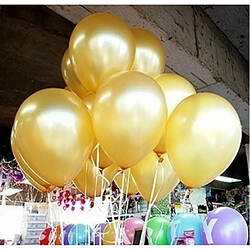 Wewoo Décorations de Fête 45 PCS 12 pouces perle en latex ballons anniversaire décoration de de mariage avec ruban de couleur noir + or