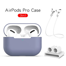 Coque en silicone avec sangle violet pour votre Apple AirPods Pro