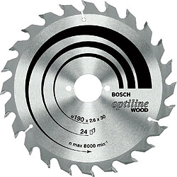 Lame scie circulaire Optiline Bois BOSCH 184 x 16 x 2.6 mm - 2608641181