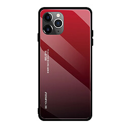 Wewoo Coque Rigide Pour iPhone 11 Pro Étui en verre de couleur dégradée rouge