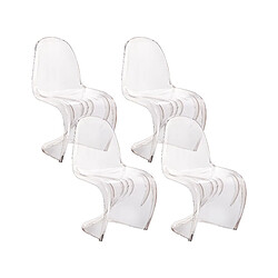 Beliani Chaise de salle à manger Set de 4 Transparent VASIA