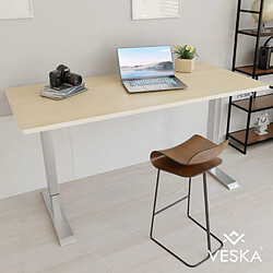 Blumie Bureau assis debout électrique 140*70 cm - Plateau Couleur Bois clair / Pieds couleur au choix