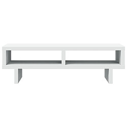 Avis vidaXL Support de moniteur blanc 50x27x15 cm bois d'ingénierie