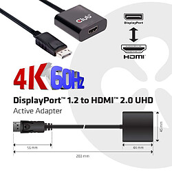 Club 3D CLUB3D DisplayPort 1.2 to HDMI 2.0 UHD Active Adapter