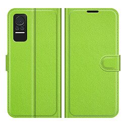 Etui en PU texture litchi, fermeture aimantée vert pour votre Xiaomi Civi 5G