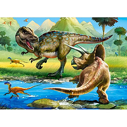 Castorland Puzzle 70 pièces : Tyrannosaure contre Tricératops