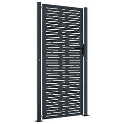 vidaXL Portail de jardin anthracite 105x180 cm conception de carré